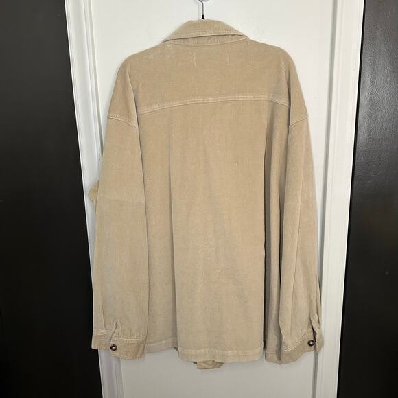 Tru Kolors Men's Tan Corduroy Button Down Collared Shirt Size XXL - Picture 7 of 11